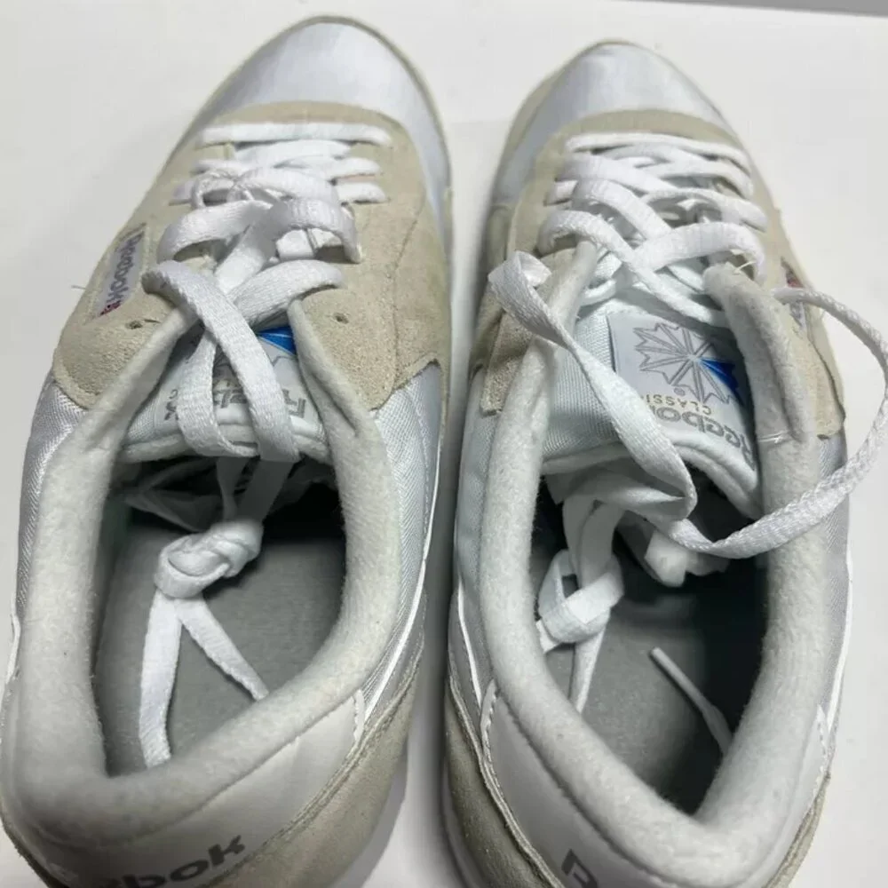 Reebok Men's Classic Nylon Sneaker White/Beige, Size 13 M